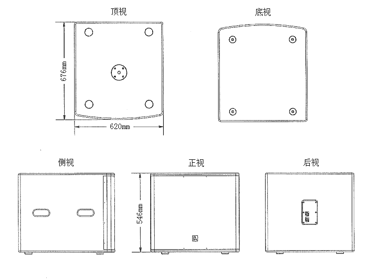 单18寸低频扬声器尺寸图